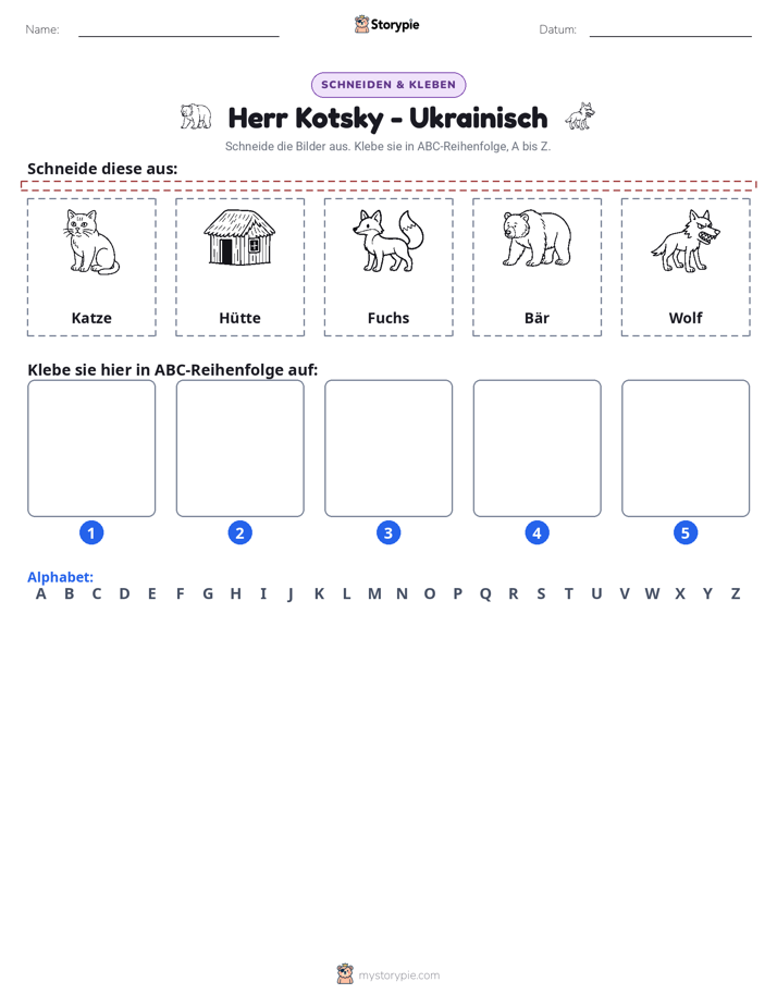 Schneiden & Einfügen Alphabet