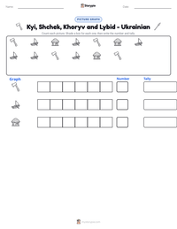 Kyi, Shchek, Khoryv and Lybid - Ukrainian printable worksheet preview