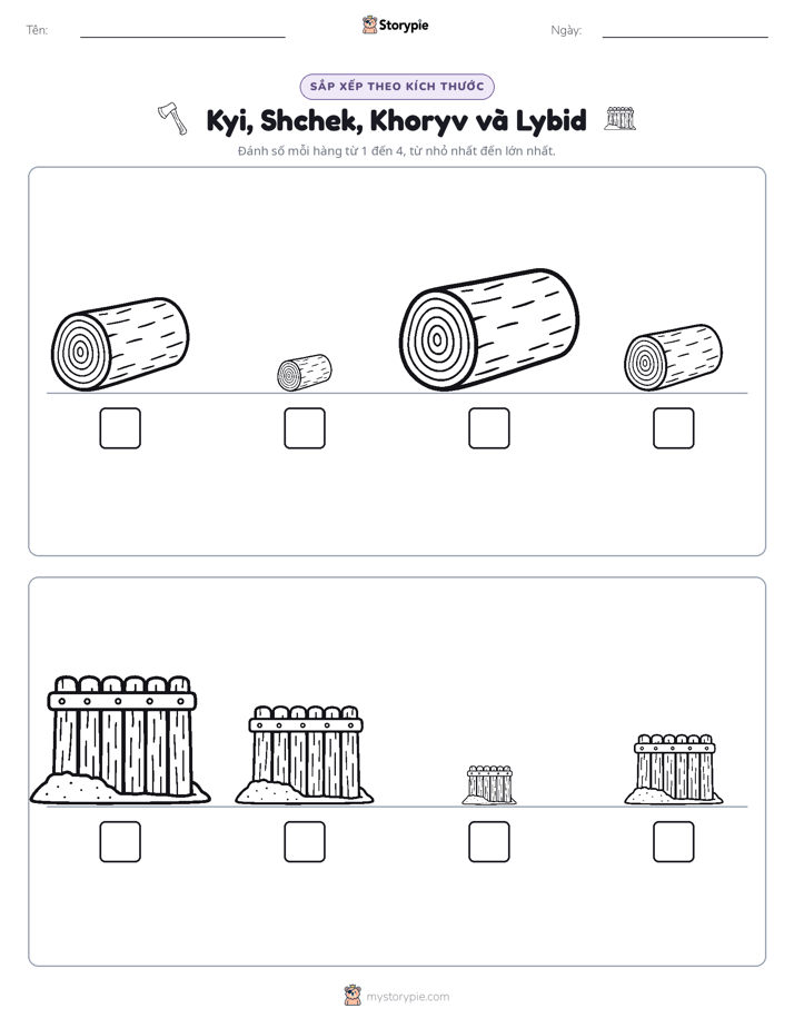 Thứ Tự Kích Thước