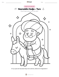 Aperçu de la feuille de travail imprimable Nasreddin Hodja - Turc