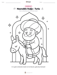 Nasreddin Hodja - Turks afdrukbare werkblad voorbeeld