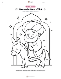 Nasreddin Hoca - Türk yazdırılabilir çalışma sayfası önizlemesi