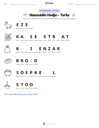 Nasreddin Hodja - Turks afdrukbare werkblad voorbeeld