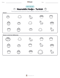 Nasreddin Hodja - Turkish printable worksheet preview