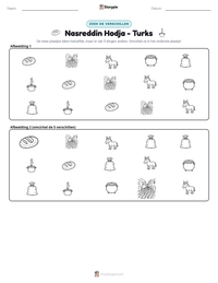Nasreddin Hodja - Turks afdrukbare werkblad voorbeeld