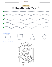 Nasreddin Hodja - Turks afdrukbare werkblad voorbeeld