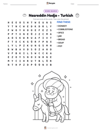 Nasreddin Hodja - Turkish printable worksheet preview