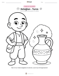 Anteprima della scheda stampabile di Keloğlan - Turco