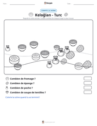 Aperçu de la feuille de travail imprimable Keloğlan - Turc