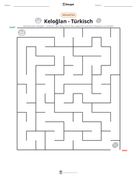 Keloğlan - Türkisch druckbare Arbeitsblatt Vorschau