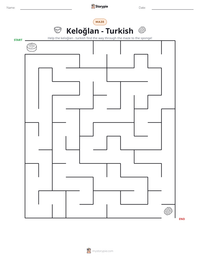 Keloğlan - Turkish printable worksheet preview