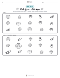 Keloğlan - Türkçe yazdırılabilir çalışma sayfası önizlemesi