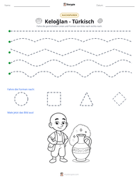 Keloğlan - Türkisch druckbare Arbeitsblatt Vorschau