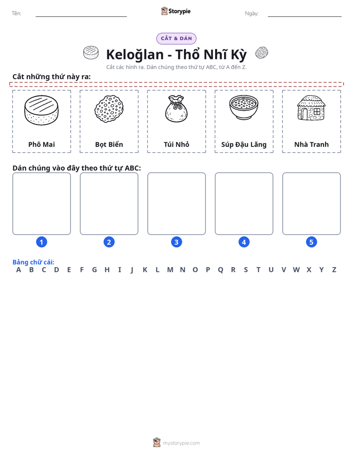 Cắt & Dán Chữ Cái