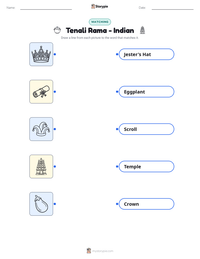 Tenali Rama - Indian printable worksheet preview