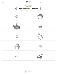 Tenali Rama - Indian printable worksheet preview