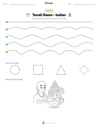 Tenali Rama - Indian printable worksheet preview