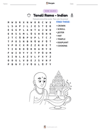 Tenali Rama - Indian printable worksheet preview