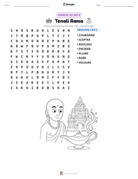 Aperçu de la feuille de travail imprimable Tenali Rama