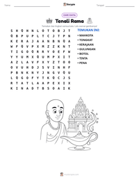 Prabaca lembar kerja cetak Tenali Rama