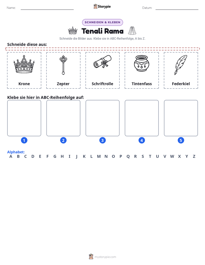 Schneiden & Einfügen Alphabet