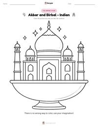 Akbar and Birbal - Indian printable worksheet preview