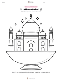 Anteprima della scheda stampabile di Akbar e Birbal