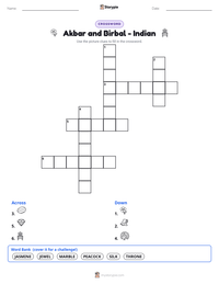 Akbar and Birbal - Indian printable worksheet preview