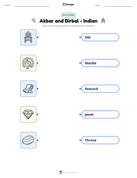 Akbar and Birbal - Indian printable worksheet preview