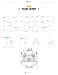 Anteprima della scheda stampabile di Akbar e Birbal