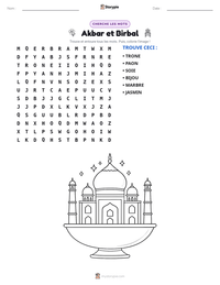 Aperçu de la feuille de travail imprimable Akbar et Birbal