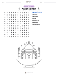 Anteprima della scheda stampabile di Akbar e Birbal