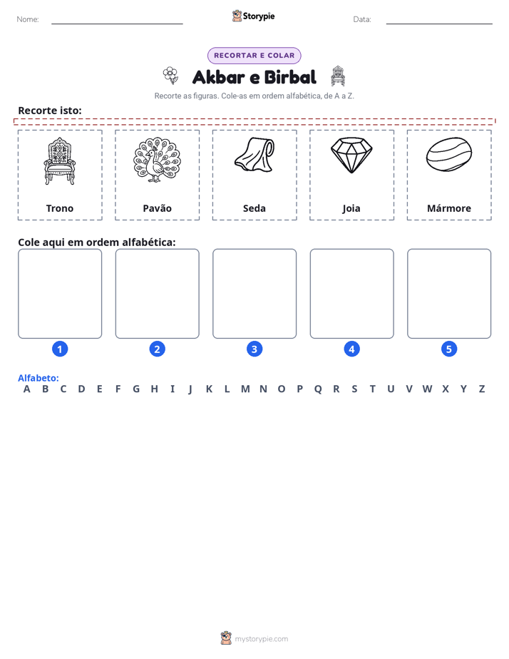Recortar & Colar Alfabeto