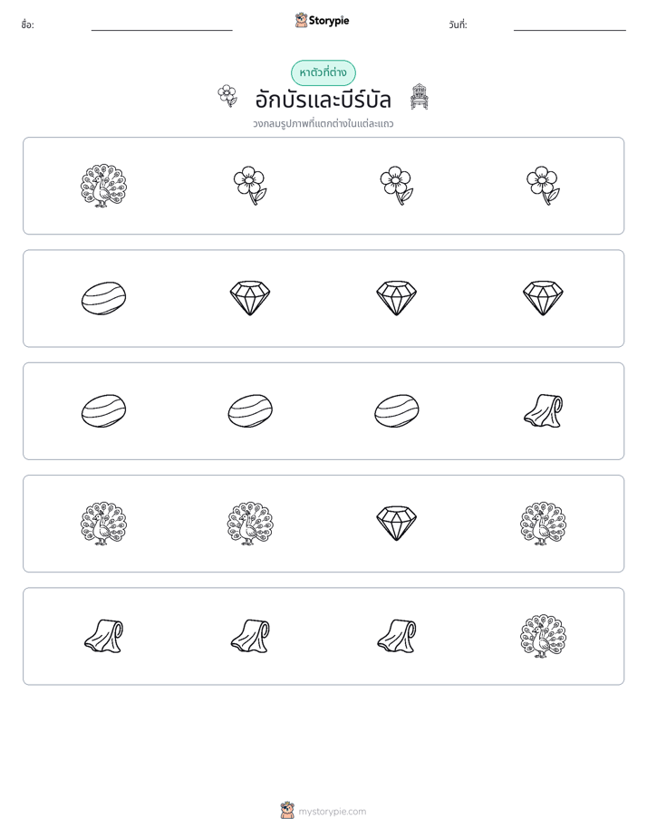 ตัวที่แตกต่าง