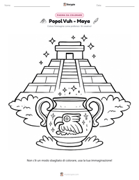 Anteprima della scheda stampabile di Popol Vuh - Maya