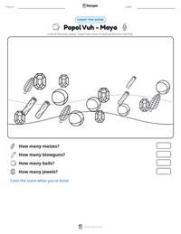 Popol Vuh - Maya printable worksheet preview