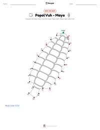 Popol Vuh - Maya printable worksheet preview