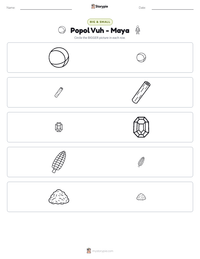 Popol Vuh - Maya printable worksheet preview