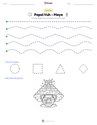 Popol Vuh - Maya printable worksheet preview