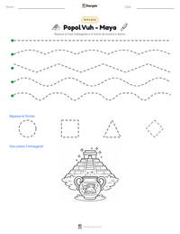 Anteprima della scheda stampabile di Popol Vuh - Maya