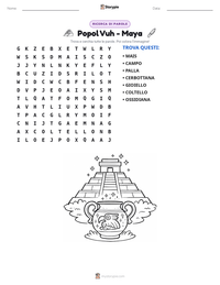 Anteprima della scheda stampabile di Popol Vuh - Maya