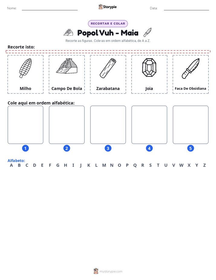 Recortar & Colar Alfabeto