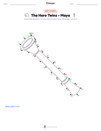 The Hero Twins - Maya printable worksheet preview
