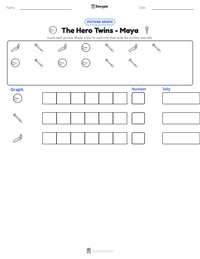 The Hero Twins - Maya printable worksheet preview