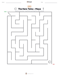 The Hero Twins - Maya printable worksheet preview