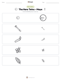 The Hero Twins - Maya printable worksheet preview