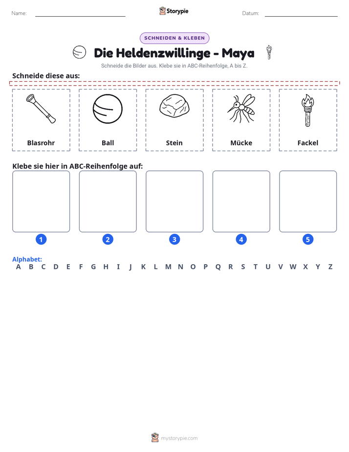 Schneiden & Einfügen Alphabet