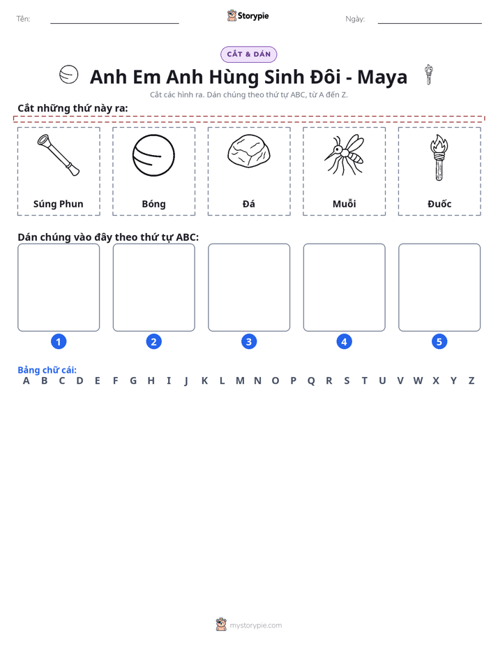Cắt & Dán Chữ Cái