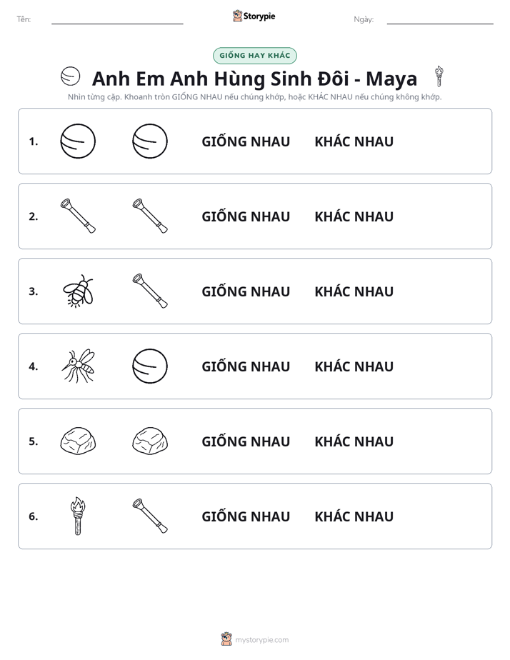 Giống Hay Khác