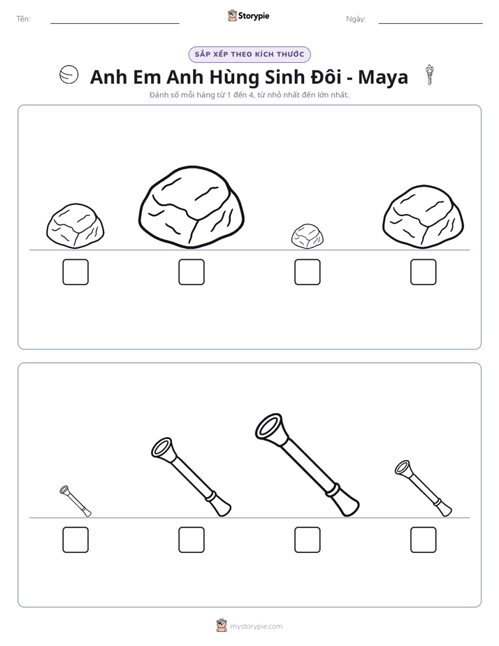 Thứ Tự Kích Thước